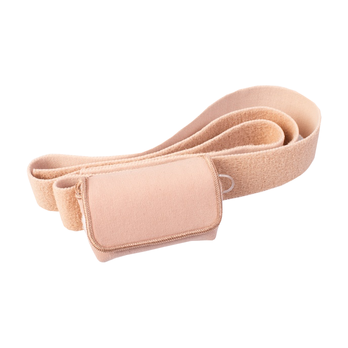 Beige waist pouch belt